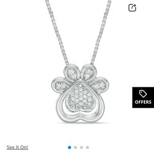 3-in-1 Convertible Paw Pendant In Sterling Silver